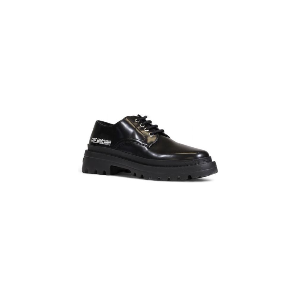 Love Moschino Black Polyethylene Flat Shoe Love Moschino