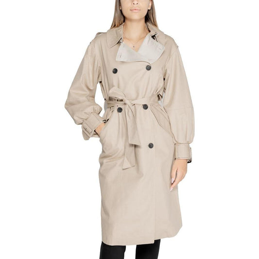 Desigual Beige Cotton Jackets & Coat Desigual