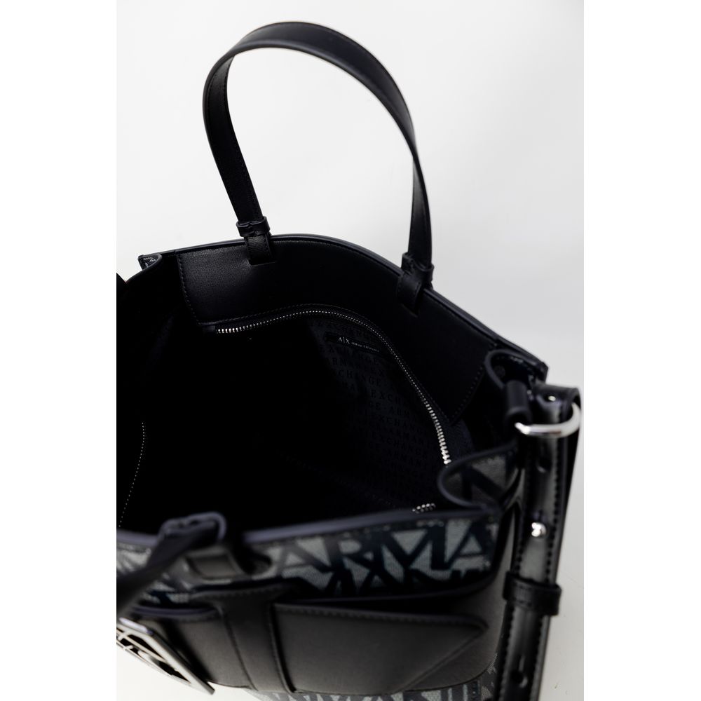 Armani Exchange Black Cotton Handbag