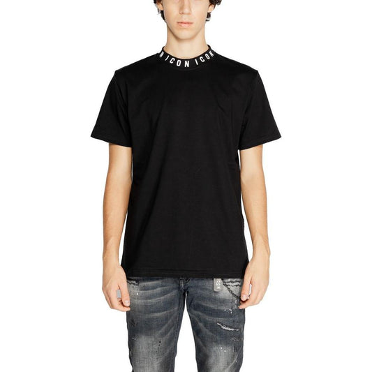 Icon Black Cotton T-Shirt Icon