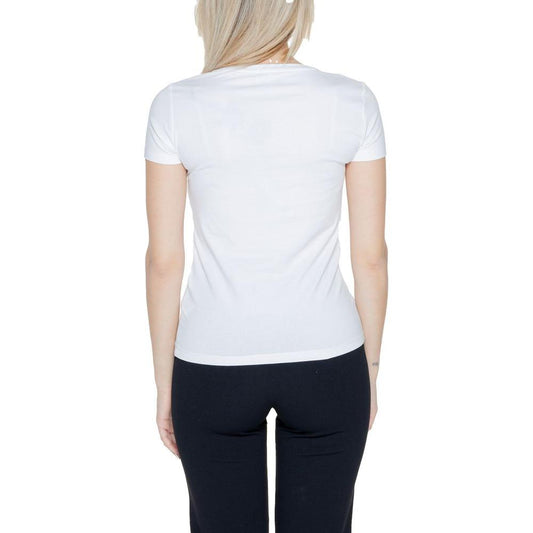 EA7 Emporio Armani White Cotton Tops & T-Shirt EA7 Emporio Armani