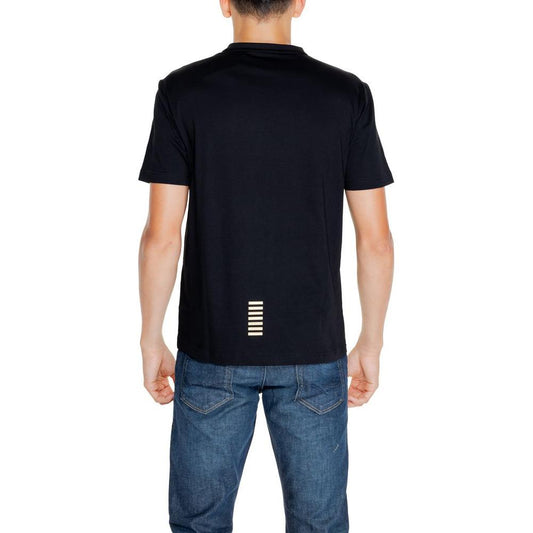 EA7 Emporio Armani Black Cotton T-Shirt EA7 Emporio Armani