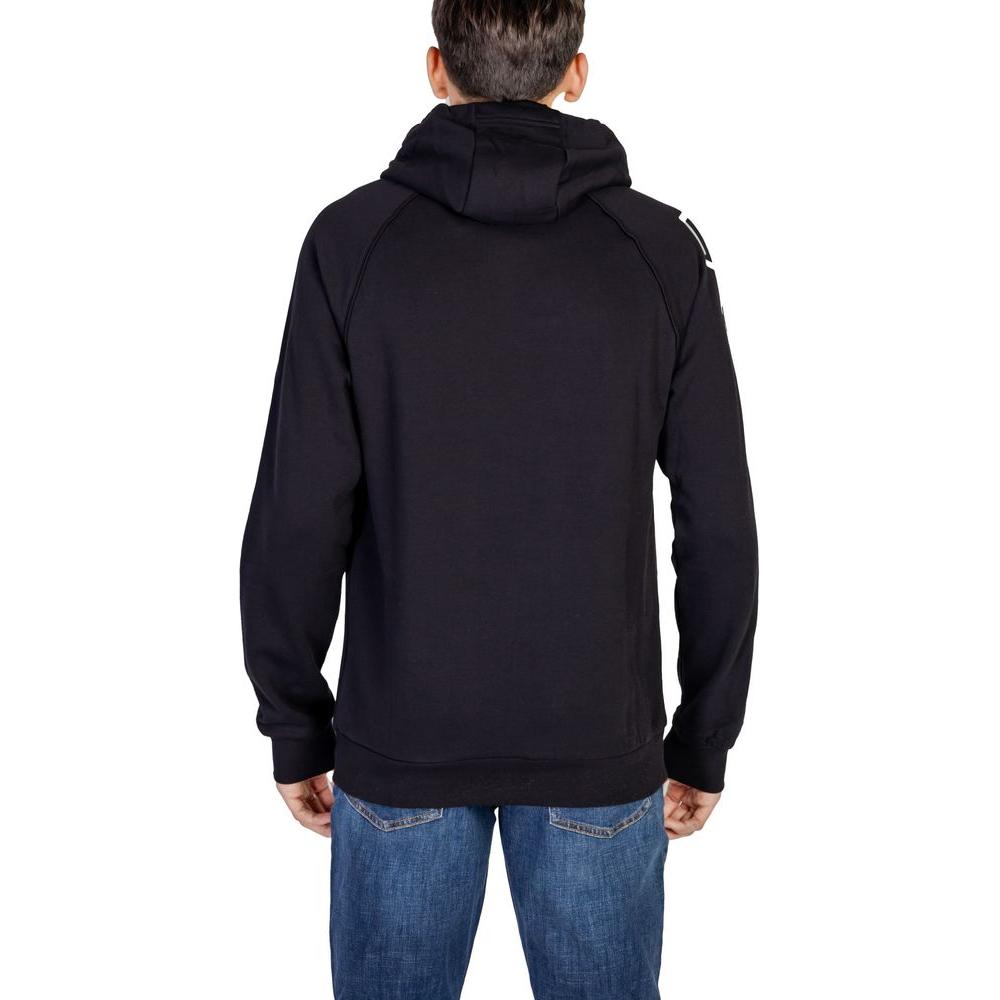 EA7 Emporio Armani Black Cotton Sweater EA7 Emporio Armani