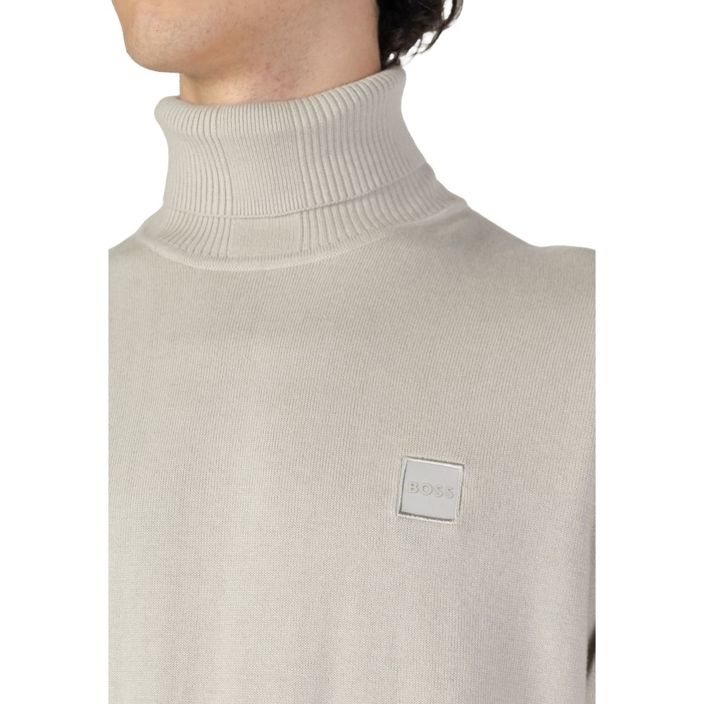 Hugo Boss Beige Cotton Sweater Hugo Boss