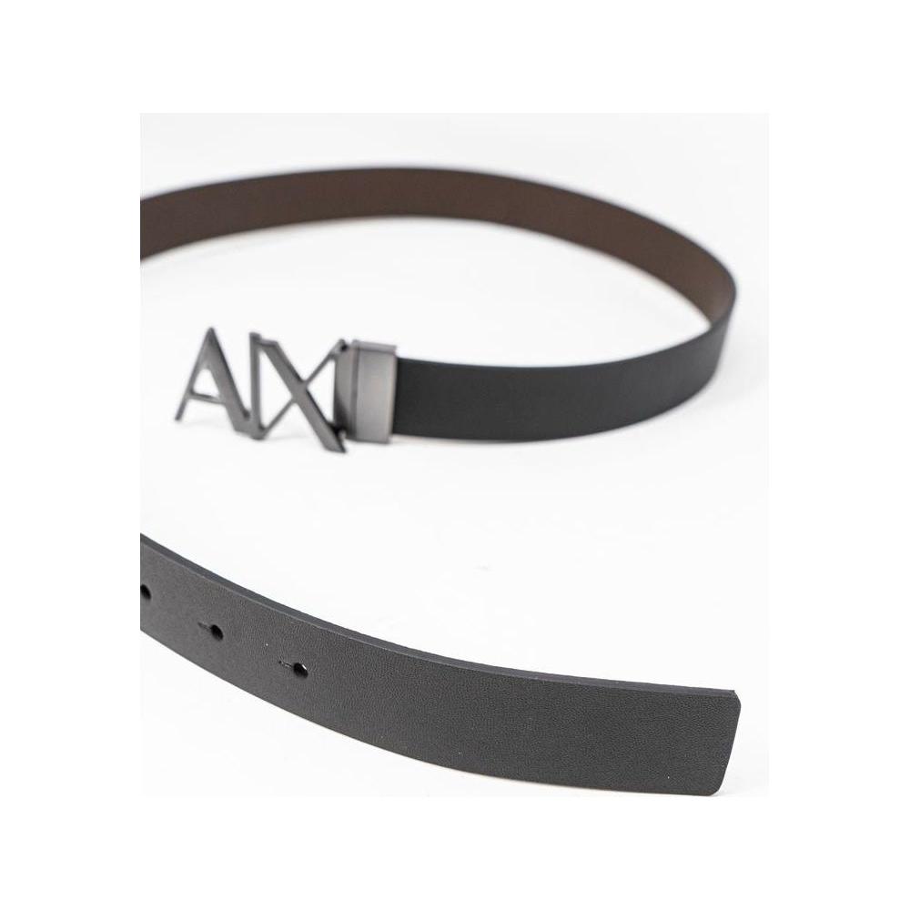 Armani Exchange Black Leather Belt Armani Exchange