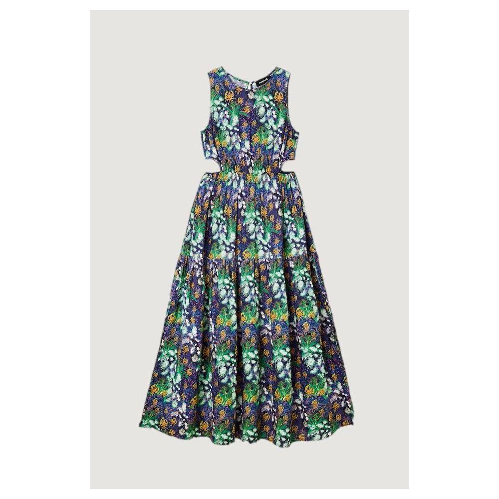 Desigual Blue Viscose Dress Desigual