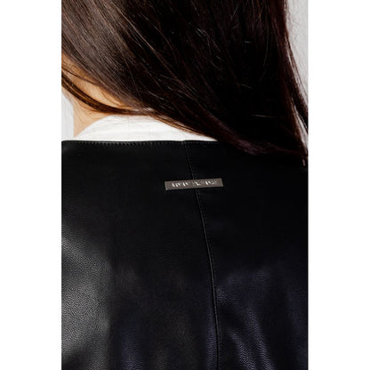 Armani Exchange Black Polyester Leather Jacket