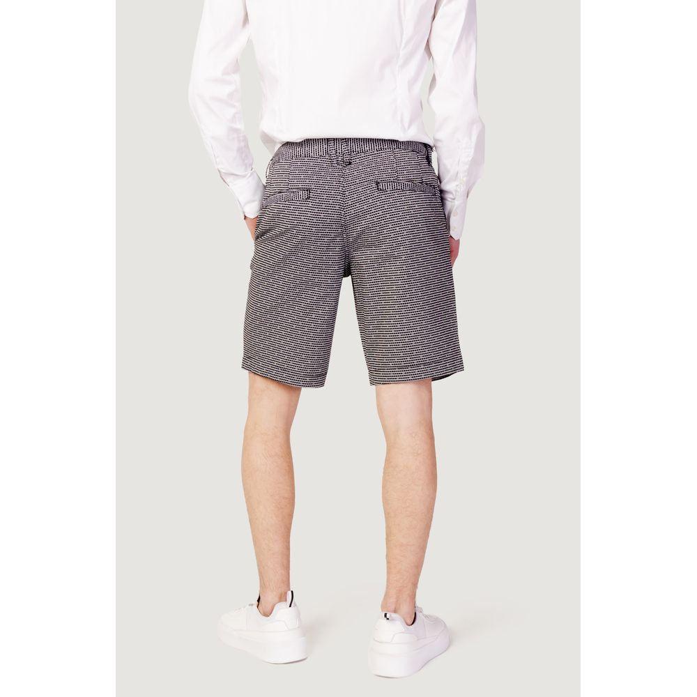 Armani Exchange Black And White Cotton Short Armani Exchange