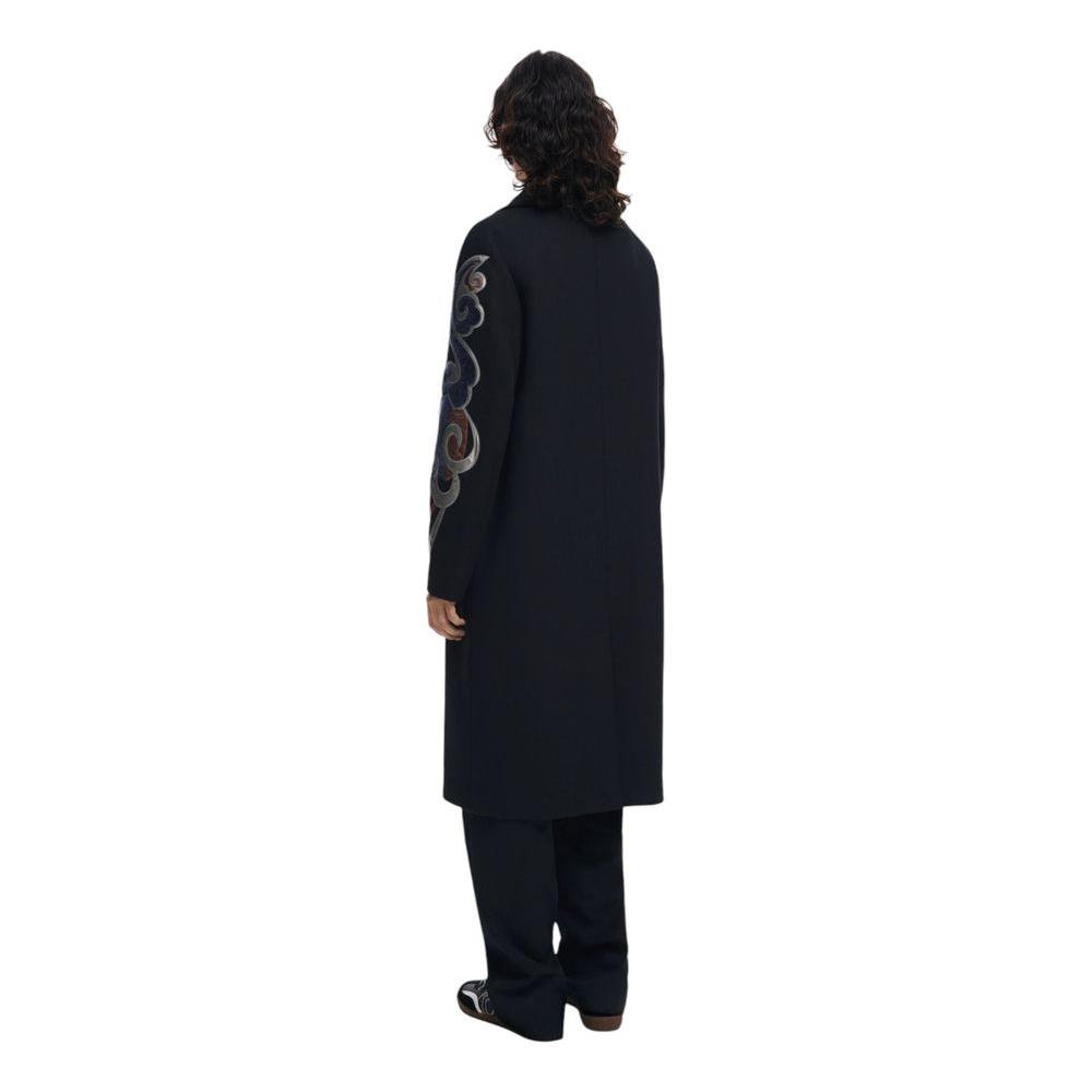 Desigual Black Polyester Jackets & Coat Desigual