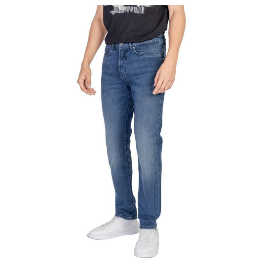 Hugo Boss Blue Cotton Jeans & Pant Hugo Boss