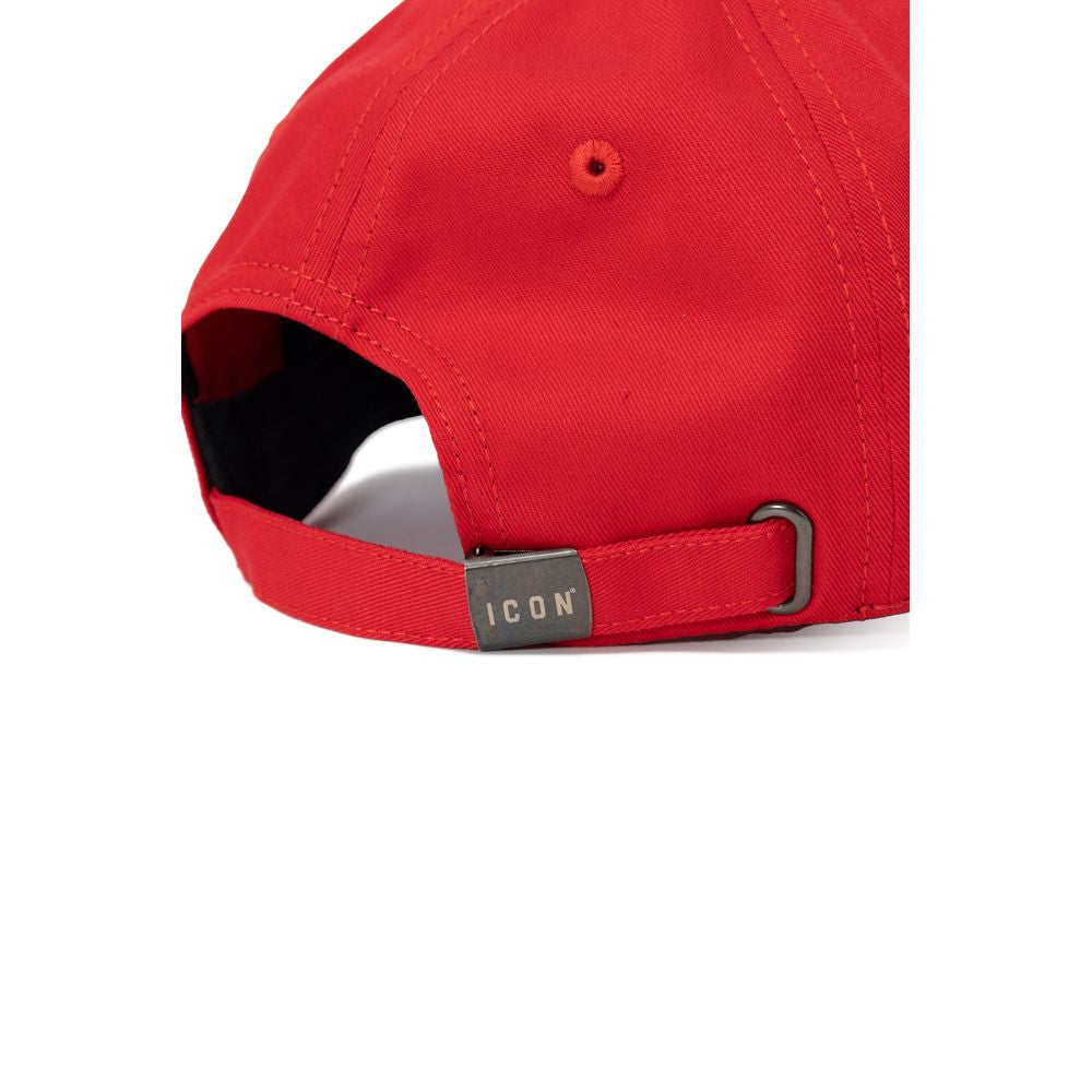 Icon Red Cotton Hats & Cap Icon