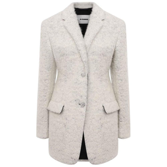 Jil Sander White Alpaca Jackets & Coat Jil Sander