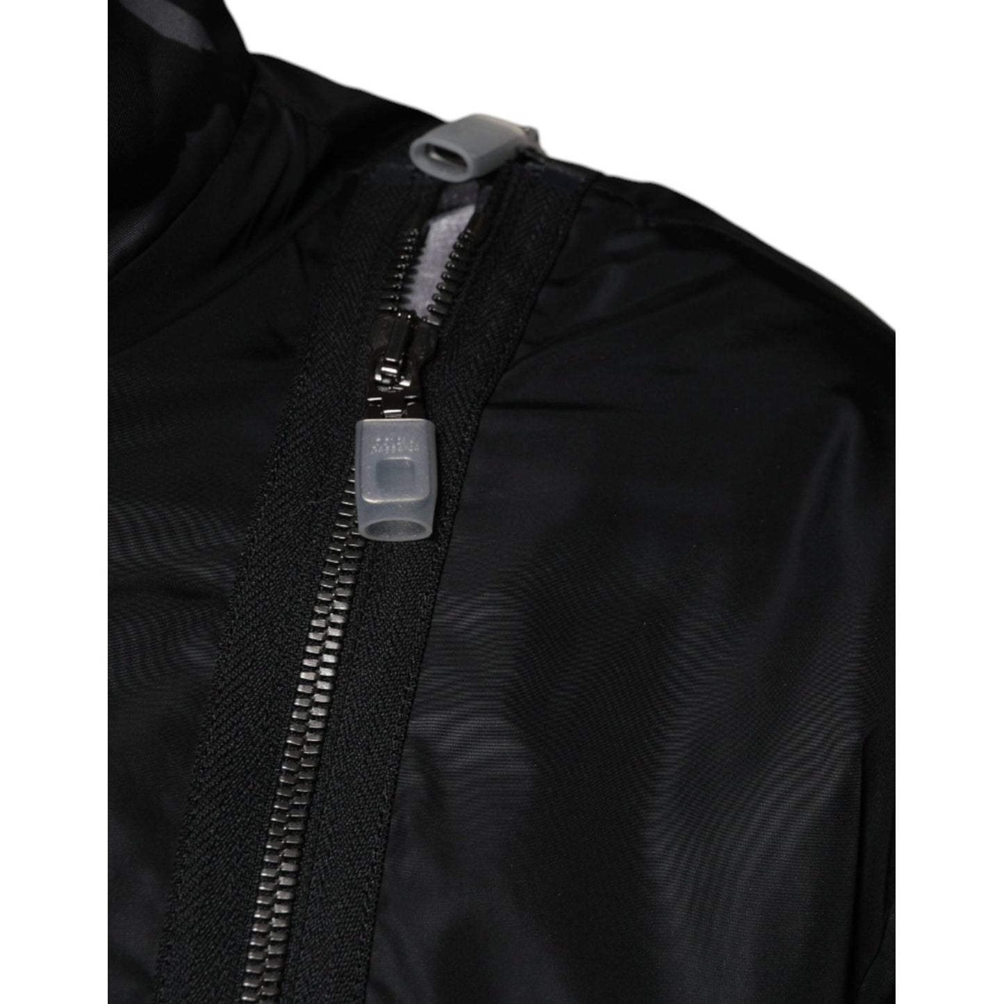 Dolce & Gabbana Black Nylon Full Zip Men Bomber Jacket Dolce & Gabbana