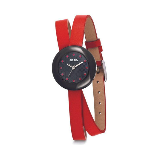 Folli Follie Red Leather Watch Folli Follie