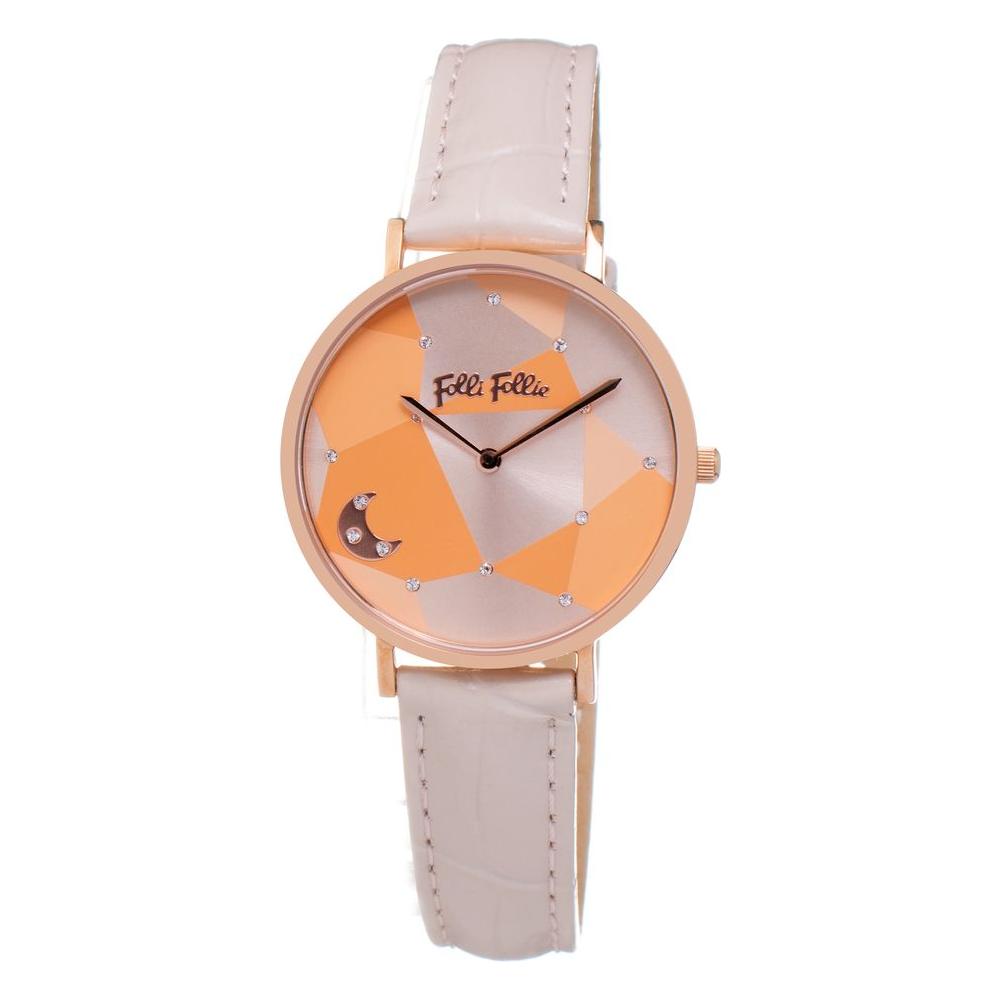 Folli Follie Beige Leather Watch Folli Follie