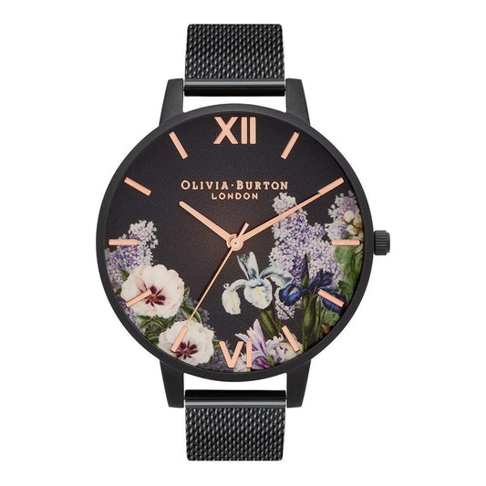 Olivia Burton Black Steel Watch Olivia Burton