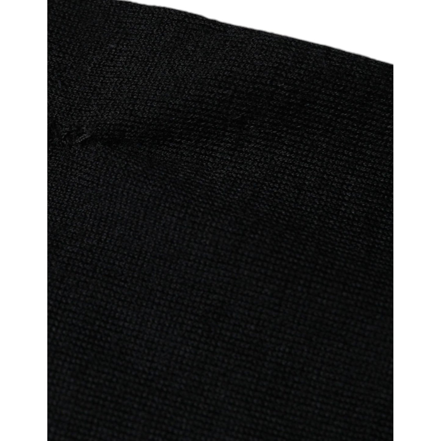 Dolce & Gabbana Black Cashmere Crew Neck Pullover Sweater