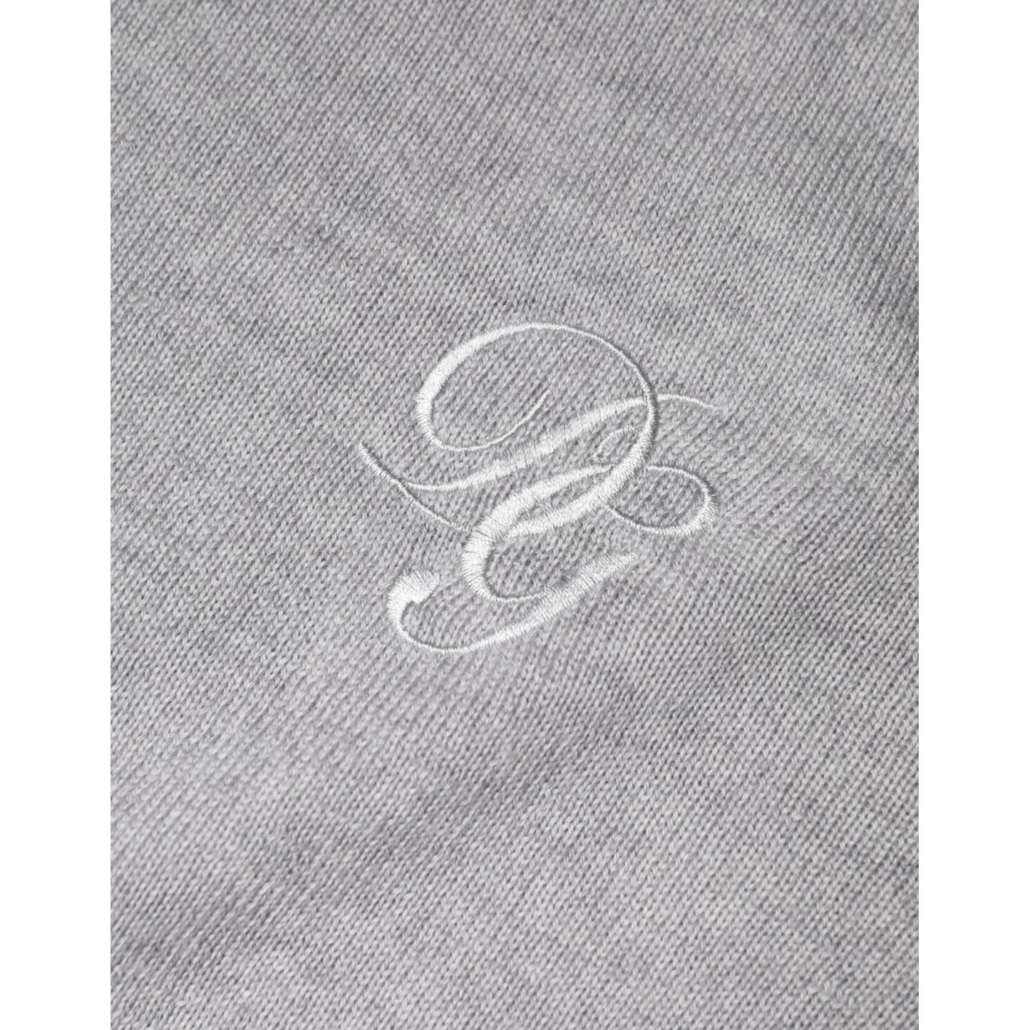 Dolce & Gabbana Light Gray Wool Crew Neck Pullover Sweater