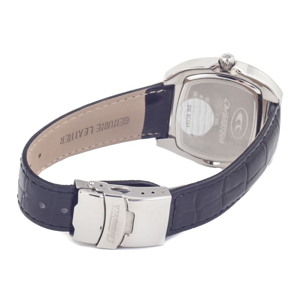 Chronotech Black Leather Dress Watch 1728,67434610848,Accessories,Black,Chronotech,Dress Watches - Watches - Accessories,New with tags,Unisex,Watches - Accessories