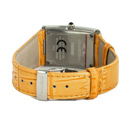 Chronotech Orange Leather Dress Watch
