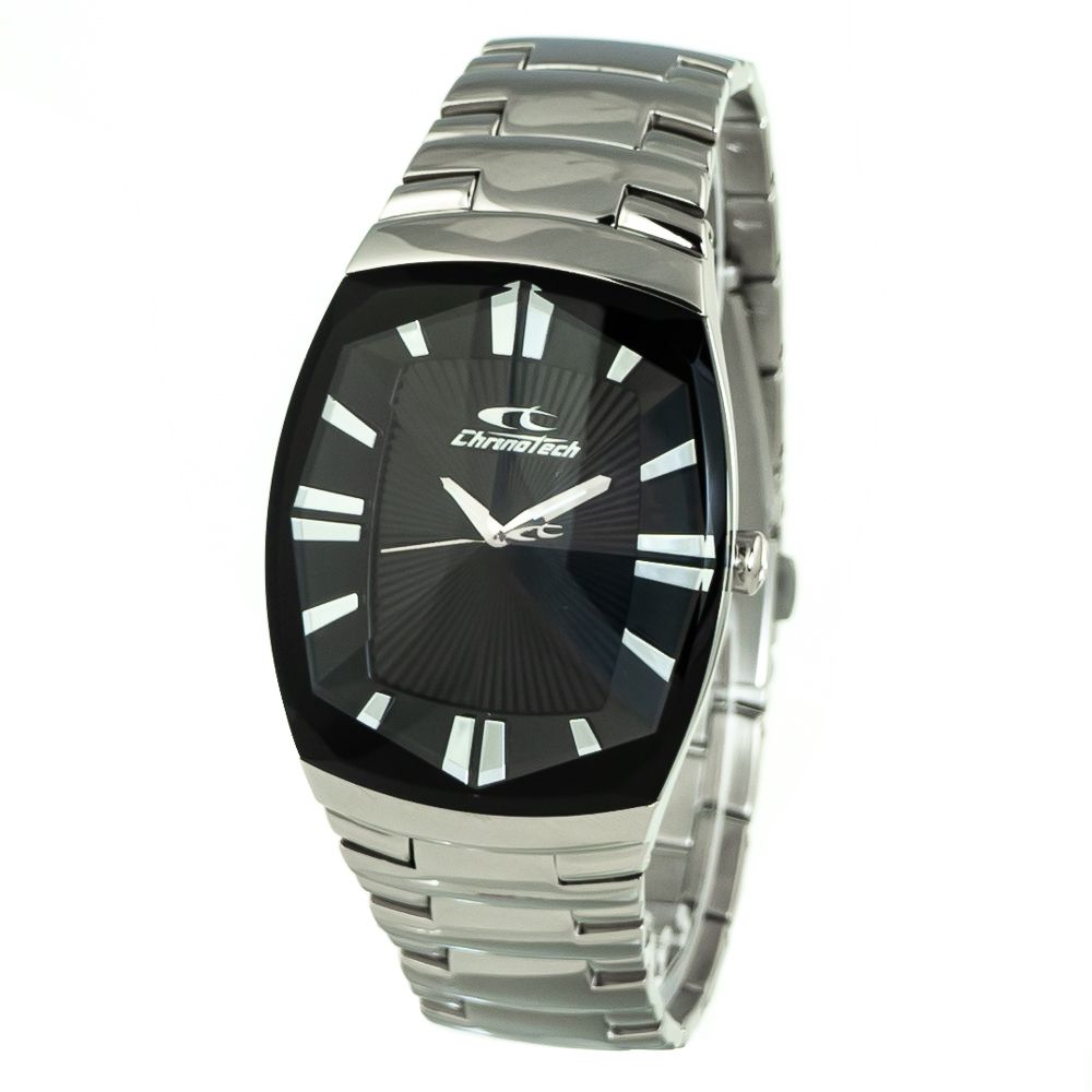 Chronotech Silver Stainless Steel Dress Watch
