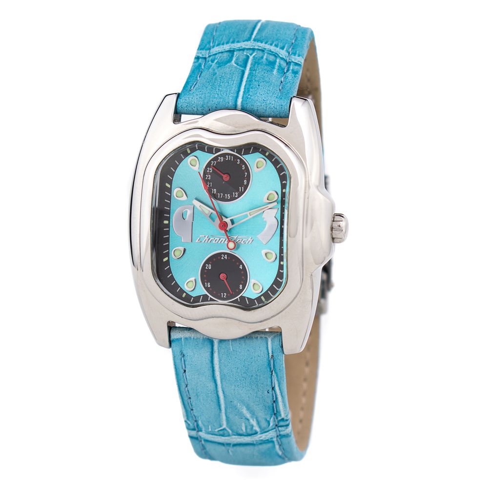 Chronotech Blue Leather Dress Watch