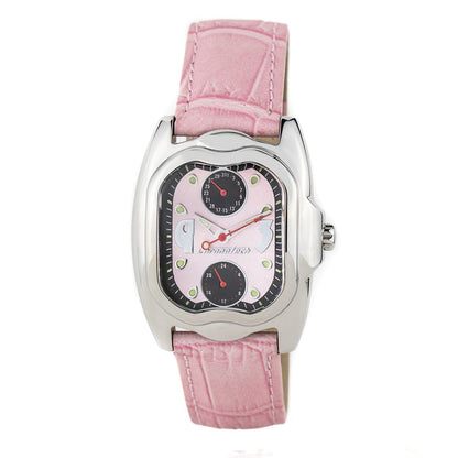 Chronotech Multicolor Leather Dress Watch