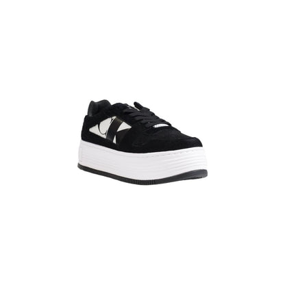 Calvin Klein Jeans Black Leather Platform Sneakers