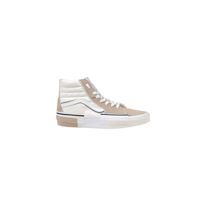 Vans Beige Leather High Top Sneakers