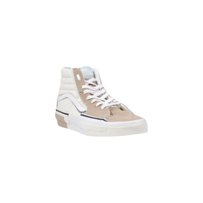 Vans Beige Leather High Top Sneakers