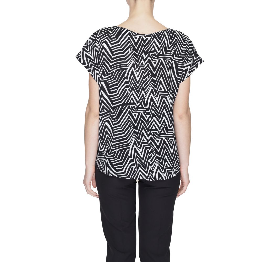 Jacqueline De Yong Black And White Viscose Tops & T-Shirt Jacqueline De Yong