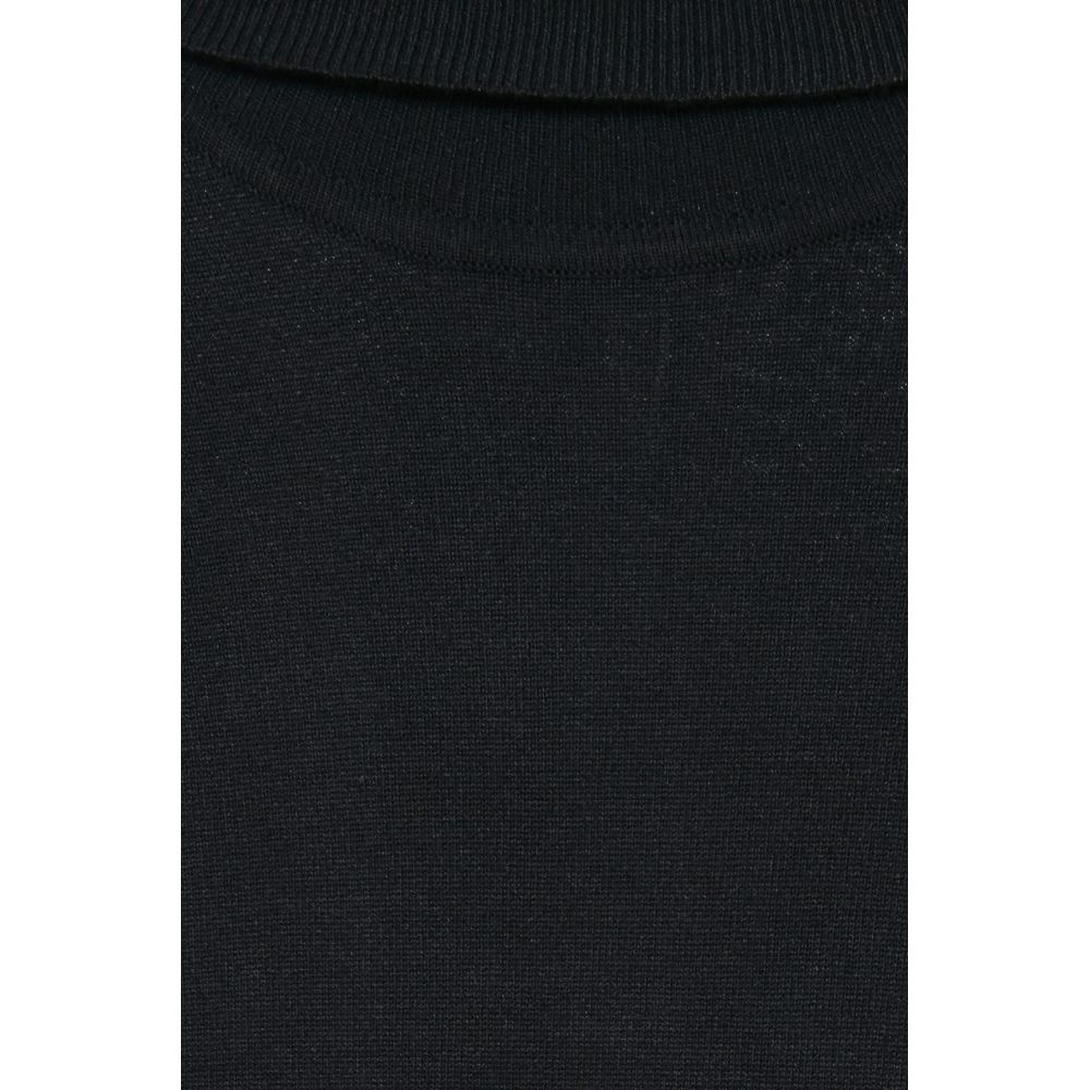 ICHI Black Viscose Turtleneck ICHI