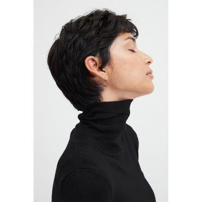 ICHI Black Viscose Turtleneck ICHI