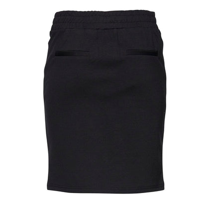 ICHI Black Polyester Mini Skirt ICHI