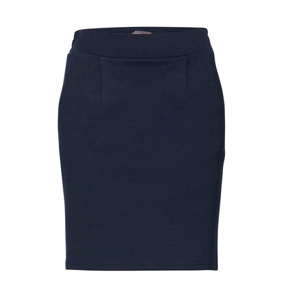 ICHI Blue Polyester Mini Skirt ICHI