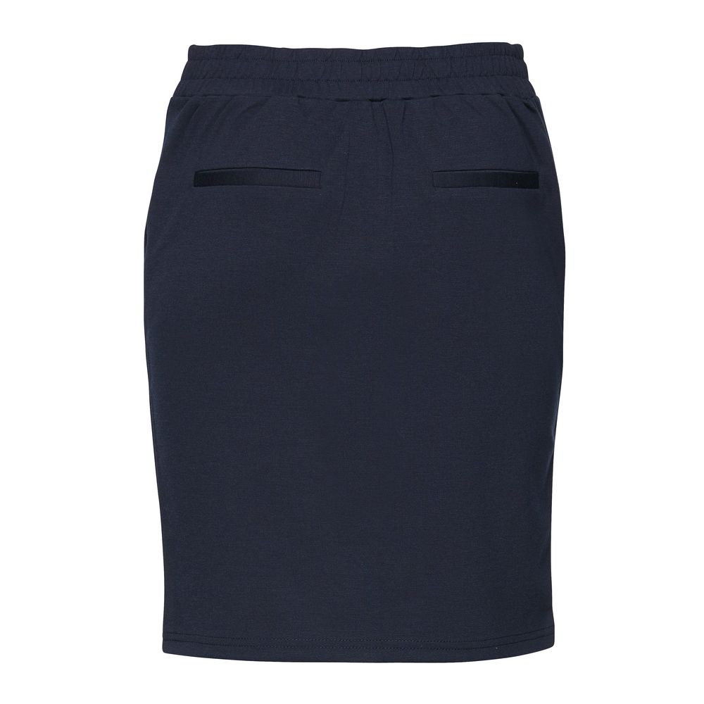 ICHI Blue Polyester Mini Skirt ICHI