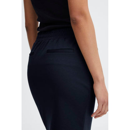 ICHI Blue Polyester Mini Skirt ICHI