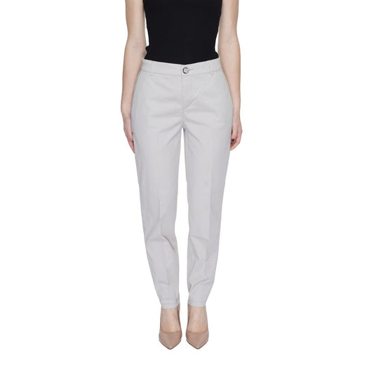 Street One Beige Cotton Casual Pants