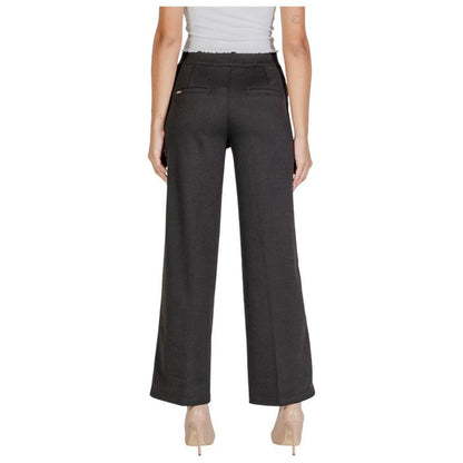 Street One Black Polyester Casual Pants