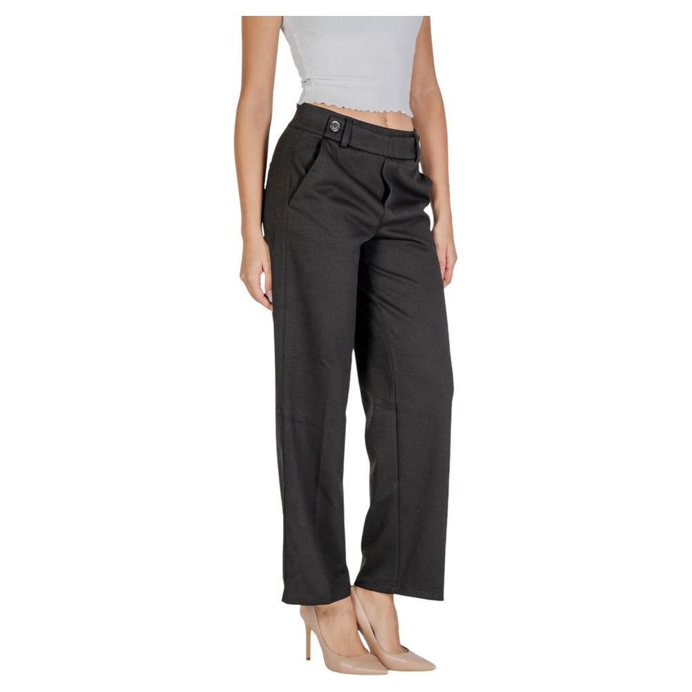 Street One Black Polyester Casual Pants