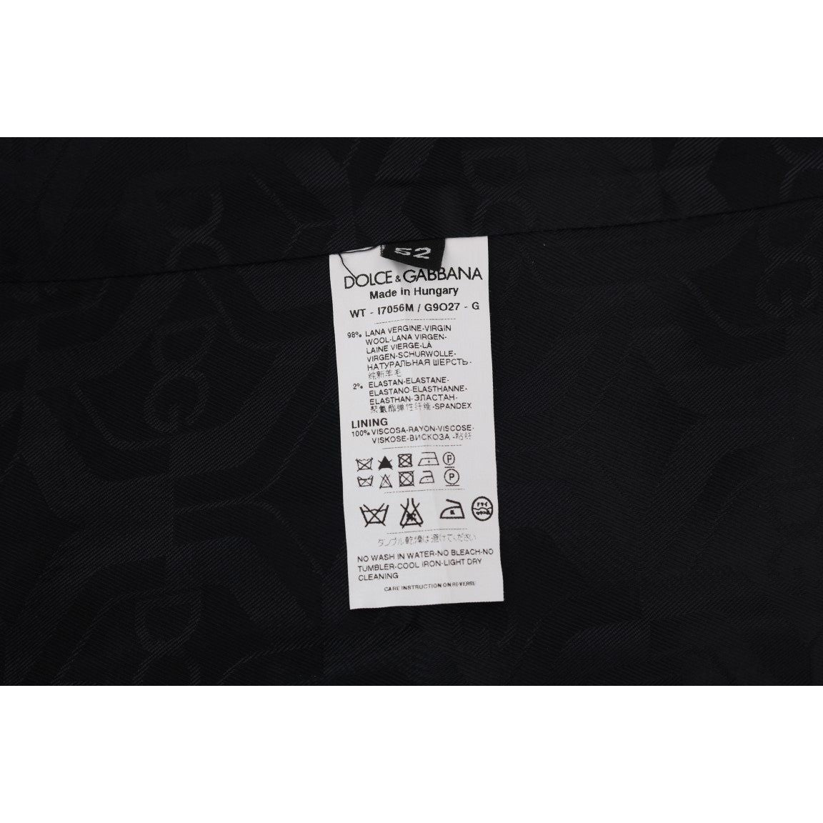 Dolce & Gabbana Black STAFF Wool Striped Vest