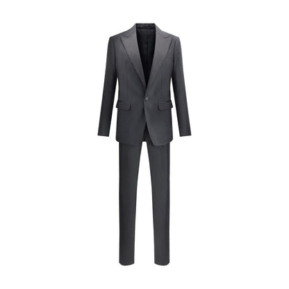 Dsquared² Black Fleece Wool Two-Piece Suit