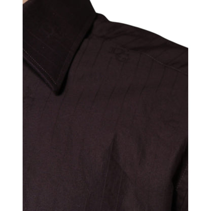 Dolce & Gabbana Purple Cotton Slim Fit MARTINI Dress Shirt