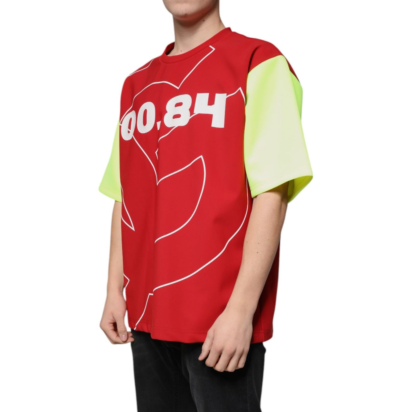 Dolce & Gabbana Multicolor Logo Cotton Men Crew Neck T-shirt