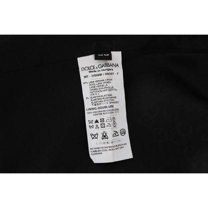Dolce & Gabbana Black STAFF Wool Stretch Vest