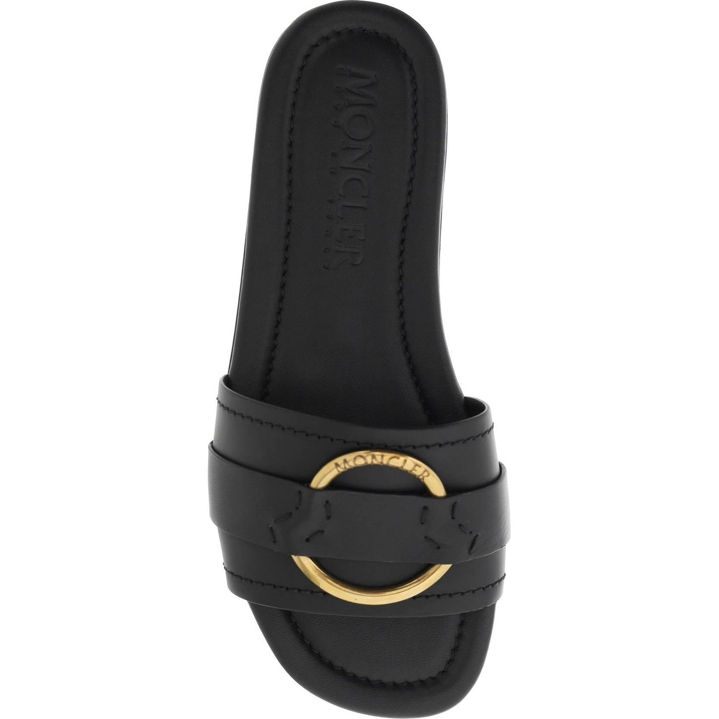 Moncler leather bell slides for women Sandals Moncler