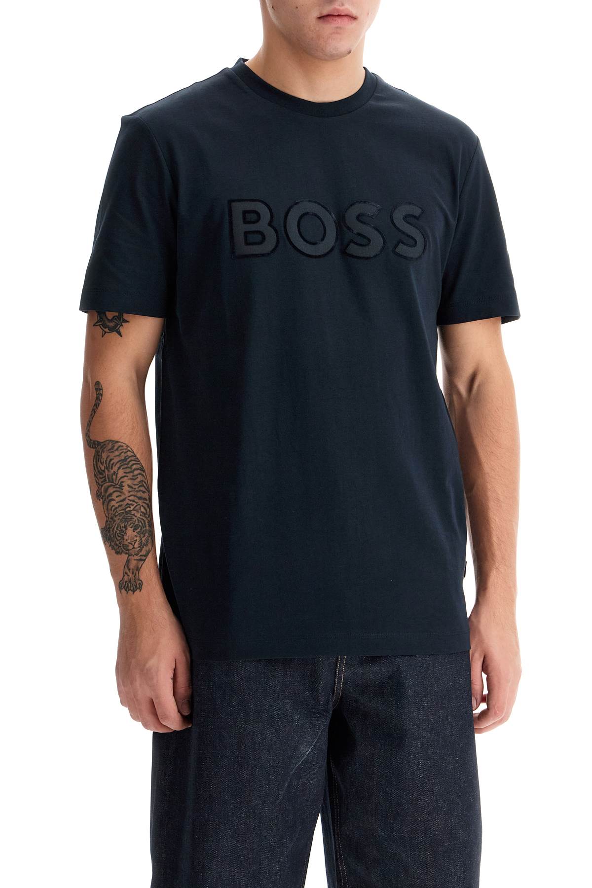 Boss t-shirt with patch logo design Topwear Boss