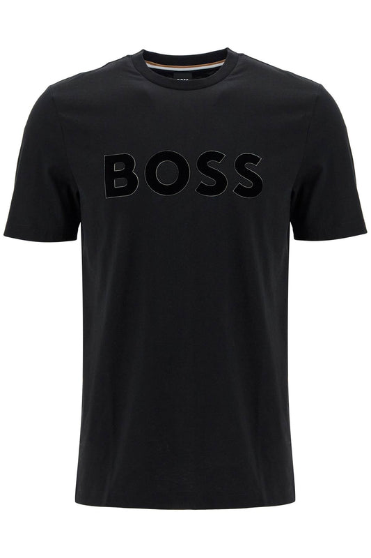 Boss flocked logo t-shirt with Topwear Boss