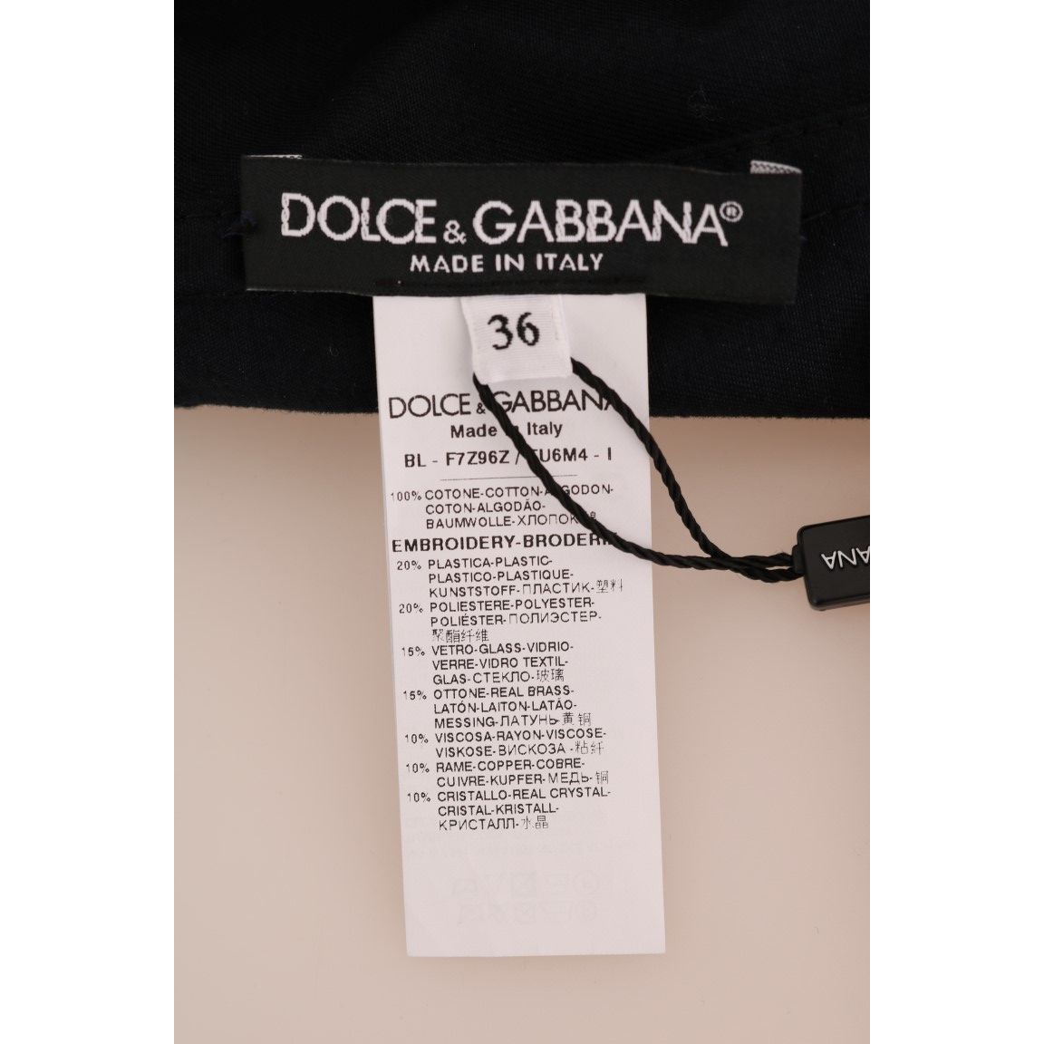 Dolce & Gabbana Blue Crystal MAMMA Sicily Jacket