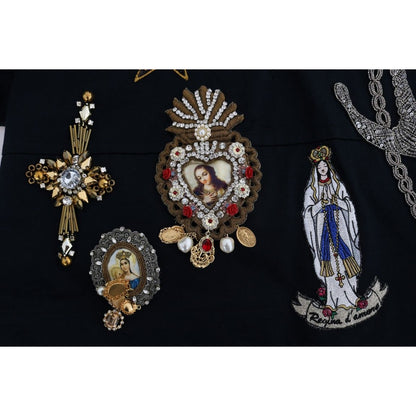 Dolce & Gabbana Blue Crystal MAMMA Sicily Jacket